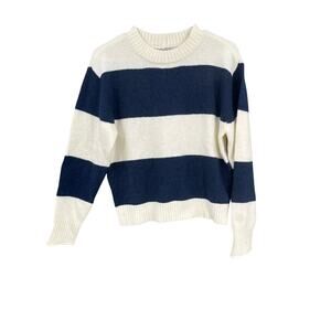 American Eagle Warm Blue White Crew Neck Sweater Women’s XXS